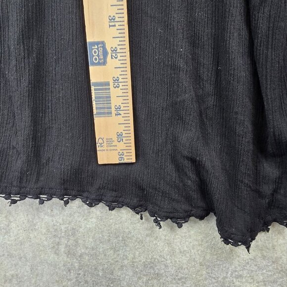 Swimsuits For All Womens Black Kaftan Cover-Up Plus Size 30/32 100% Rayon - Picture 7 of 8